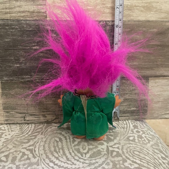 Vintage Russ Troll Doll King Crown Green Robe Fun Collectible Toy - Picture 3 of 5